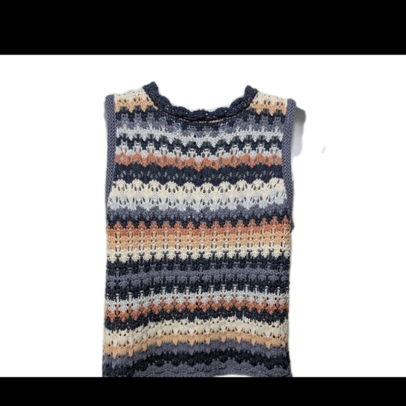 Universal Thread Crochet Sleeveless Sweater S Vest Boho Grandmacore Beachy #3 - Picture 5 of 7